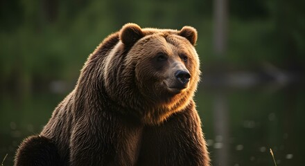 Fototapeta premium brown bear in the forest