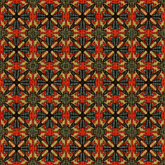 Red gold bstract seamless pattern