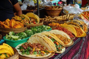 Fototapeta premium tacos on street market