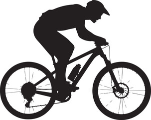 Fototapeta premium “Mountain Bike Vector Bundle | MTB Clipart, Cycling SVG, Downhill & Trail Biking Silhouettes for T-Shirts