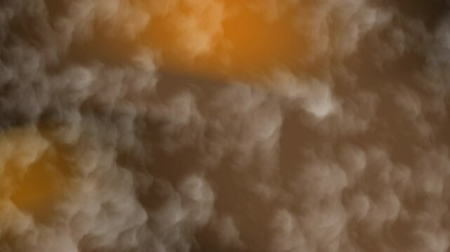 Abstract cloud pattern with an brown and orange glow suitable for background designs, digital artwork, prints, and artistic projects needing vibrant textures.