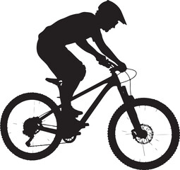 Fototapeta premium Mountain Bike SVG – Trail Rider Silhouettes for DIY CraftsMTB Clipart – Off-Road Cycling Graphics for Shirts & StickersDownhill Bike SVG – Extreme Sport Designs for Cricut & PrintablesCycling Ad