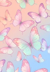 Pastel Butterfly Dream: Soft Hues & Gentle Flight