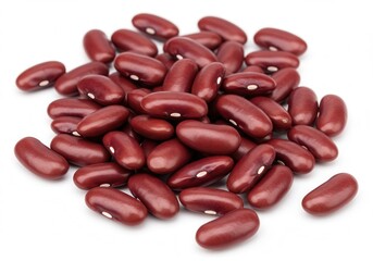 Fresh carrots with green tops tied together on a white surface, close up