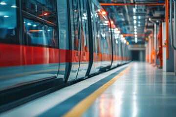 Fototapeta premium subway train at the station