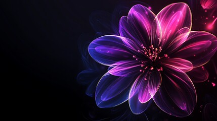 Abstract glowing flower design