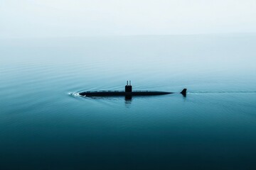 Obraz premium submarine resurface on the water