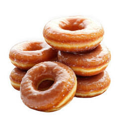Glazed donuts stacked with shine