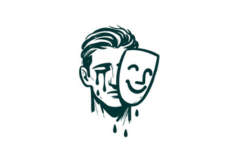 Loneliness hand drawn vector illustration