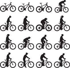 Fototapeta premium Mountain Bike SVG | MTB Trail Riding Cut File | Off-Road Cycling DesignMountain Biking SVG | Adventure Bike Silhouette | Outdoor Cycling ClipartBike Rider SVG | Mountain Trail Cut File | Extreme S