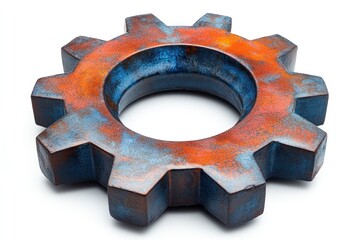 Rusty gear wheel, abstract art