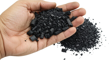 Activated Charcoal Hand Holding Granules and Powder Natural Remedy