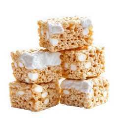 Rice krispie treats stacked