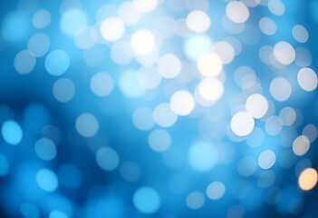 Blue bokeh light background for winter and festive design abstract christmas background


