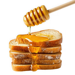 Sliced bread with golden drizzle