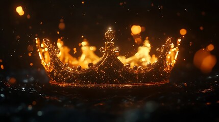 Burning golden crown