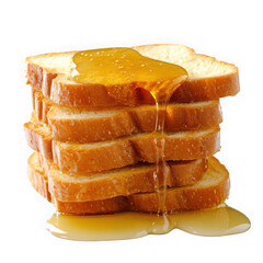 Sliced bread with golden drizzle