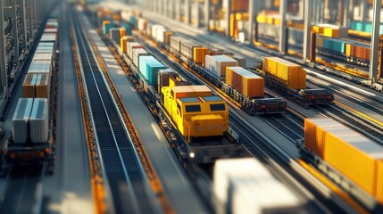 Freight Train Yard: A Panorama of Cargo Transportation