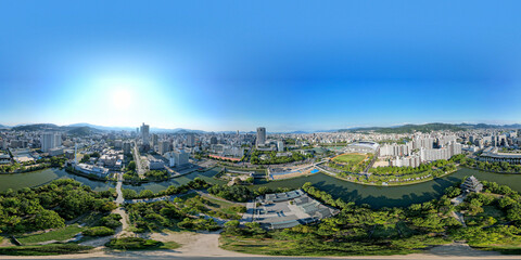 360 seamless HDRI Panorama view Hiroshima, Japan