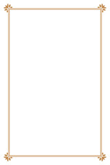 Elements of ornate vintage frames. Border gold on white classic calligraphy swirls, floral motifs. Design print for greeting cards, wedding invitations, restaurant menu, royal certificates. Set 179
