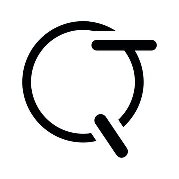 Abstract letter qt logo design.	