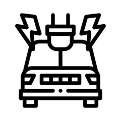 electric vehicle line icon