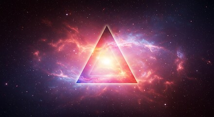 Cosmic Triangle: Nebula's Embrace