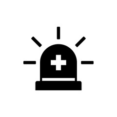 Ambulance siren icon, modern vector isolated on white background.