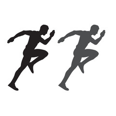 silhouette of a man running 