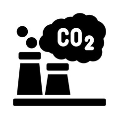 CO2 glyph icon