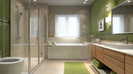 Contemporary Coastal Luxury Bathroom Interior Design