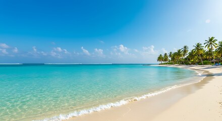 Fototapeta premium Azure Shores: Tropical Paradise Found