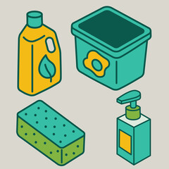 Cleaning and Hygiene Cartoon Icon