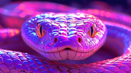 Obraz premium Captivating virtual scenes illustrating a king cobra with an imaginative twist.