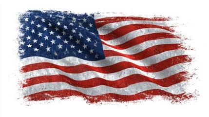 Obraz premium Grunge-style depiction of the American flag.