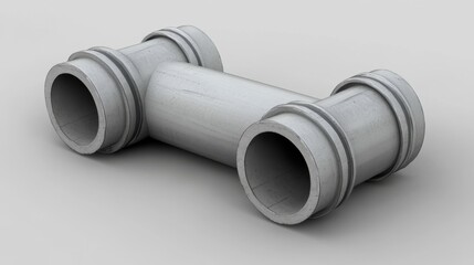 Fototapeta premium Reinforced concrete pipe section for high-capacity sewer outflow
