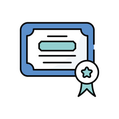Certificate  icon vector stock illustration