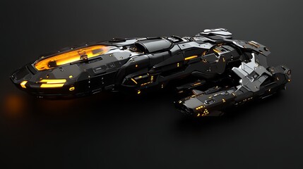 Futuristic spaceship illustration