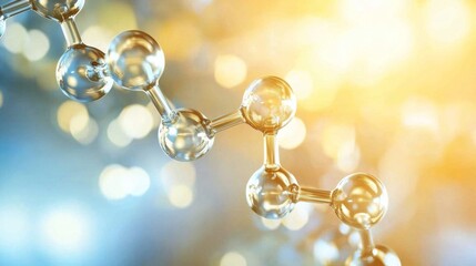Visualizing the science behind cosmetics with abstract molecular imagery.