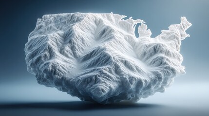 Striking image of a white iceberg with automated regulatory compliance optimizer icon conceptual representation