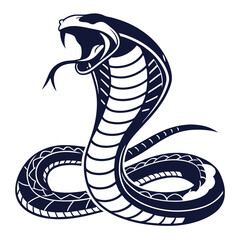 Fototapeta premium a-snake-coiled-and-ready-to-strike--mouth-wide--fa.eps