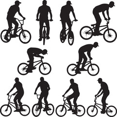 “Mountain Bike Vector Bundle | MTB Clipart, Cycling SVG, Downhill & Trail Biking Silhouettes for T-Shirts