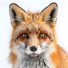 Fototapeta premium Intense Gaze of a Red Fox, Striking Animal Portrait