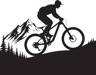 Mountain Bike Silhouette | Cycling Vector Clipart"

"Mountain Biker Illustration | Extreme Sports SVG"

"Off-Road Bicycle Vector | MTB Rider Design"

"Mountain Biking Clipart | Adventure Cycling Art"
