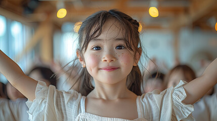 チアダンスの練習／子供