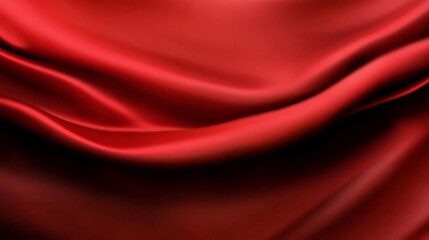 Obraz premium Elegant smooth red silk, high-end atmospheric red satin for party and government background