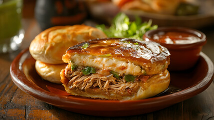 un lonche de carne con verdura comida casera y deliciosa cocinando comida mexicana fresca 
