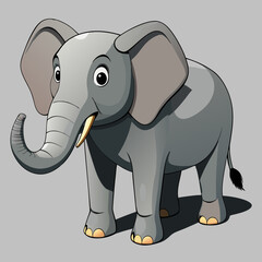 Naklejka premium elephant cartoon isolated on white