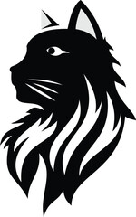 cat head logo vector icon, creative modern simple logo