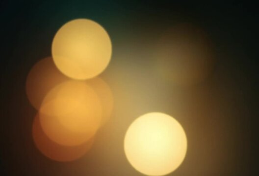 Light Leaks blurred 4K footage, Moving blinking circle lens glow flare bokeh overlays, transitions